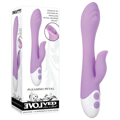 evolved pleasing petal lilac 197 cm usb rechargeable rabbit vibrator