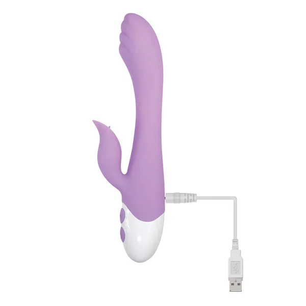 Evolved PLEASING PETAL - Lilac 19.7 cm USB Rechargeable Rabbit Vibrator — image 9 of 9