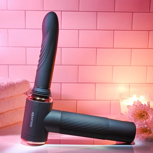 Evolved TOO HOT TO HANDLE - Black USB Rechargeable Thrusting Vibe with Stand — image 6 of 9