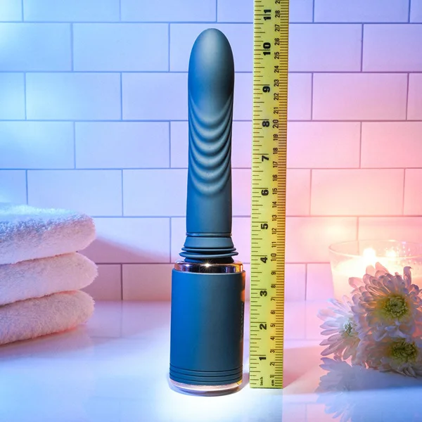 Evolved TOO HOT TO HANDLE - Black USB Rechargeable Thrusting Vibe with Stand — image 5 of 9