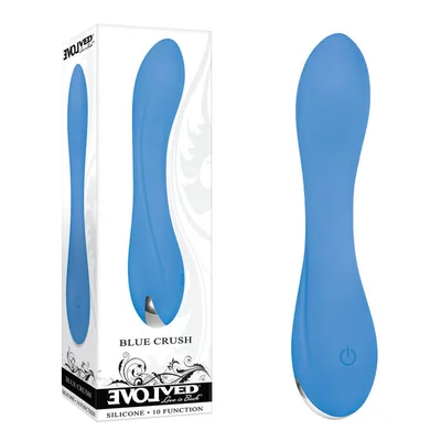 evolved blue crush blue 12 cm usb rechargeable mini vibrator