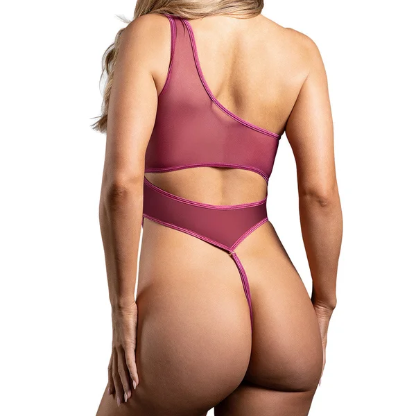 Fantasy Lingerie Domina Crotchless Asymmetrical Zipper Teddy — image 3 of 4
