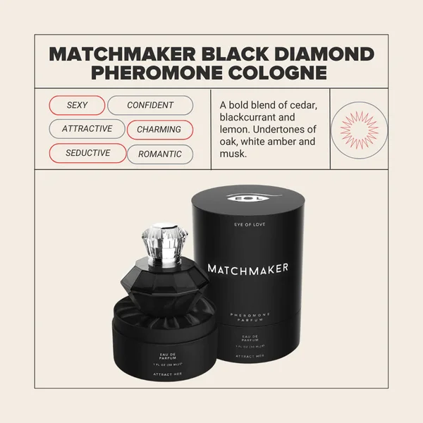 Eye of Love Matchmaker Black Diamond LGTBQ - 30 ml - Pheromone Cologne for Men to attract Men - 30 ml Spray — image 4 of 9