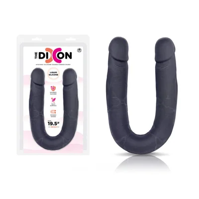 the dixon black black 50 cm silicone double dong