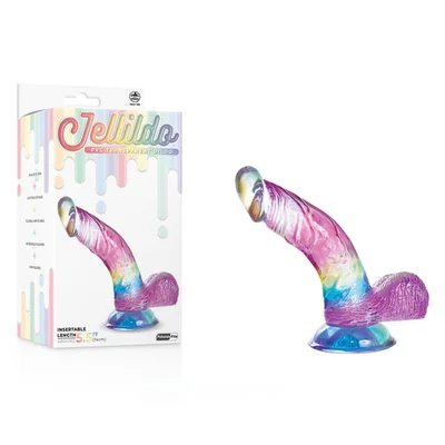 jellido 14cm curved dildo clear coloured 14 cm dildo
