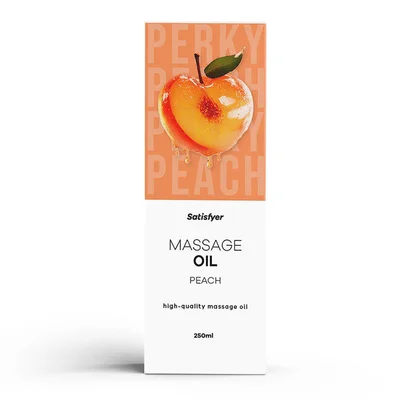 satisfyer massage oil 250 ml peach peach scented massage oil 250 ml bottle