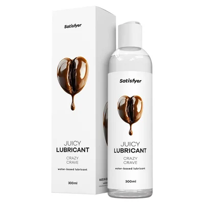 satisfyer juicy lubricant 300 ml crazy crave coffee scented water based lubricant 300 ml bottle