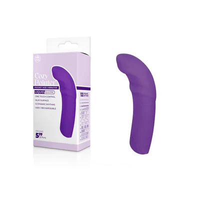 cozy pointer purple purple 127 cm usb rechargeable curved mini vibrator