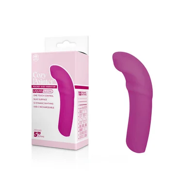 cozy pointer pink pink 127 cm usb rechargeable curved mini vibrator