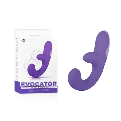 evocator purple purple usb rechargeable dual motor g spot vibrator