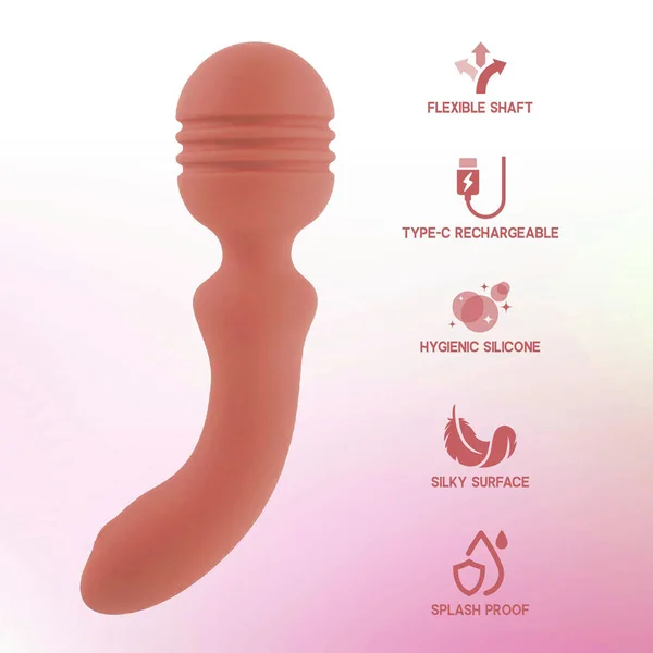 Xciter - Orange - Orange 16.5 cm USB Rechargeable Massage Wand — image 3 of 4
