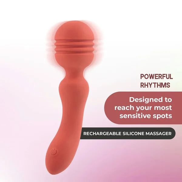 Xciter - Orange - Orange 16.5 cm USB Rechargeable Massage Wand — image 2 of 4