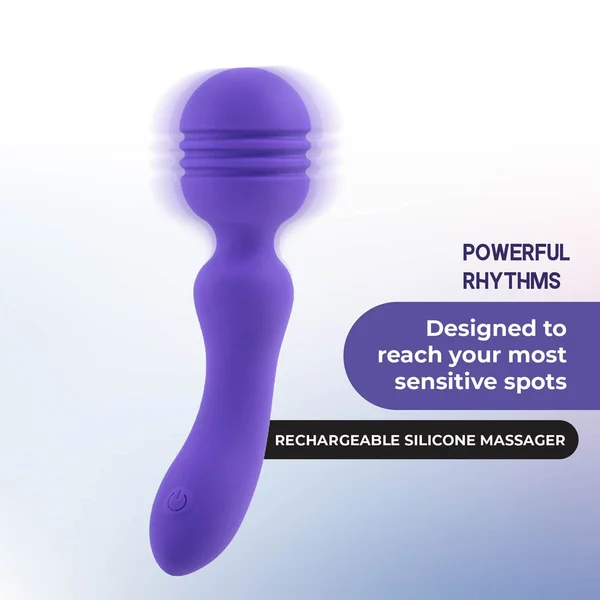 Xciter - Purple - Purple 16.5 cm USB Rechargeable Massage Wand — image 2 of 4