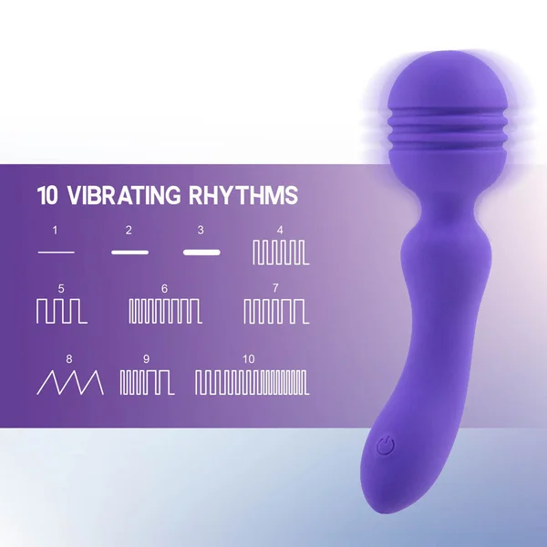Xciter - Purple - Purple 16.5 cm USB Rechargeable Massage Wand — image 4 of 4