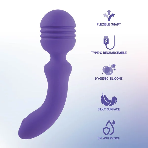 Xciter - Purple - Purple 16.5 cm USB Rechargeable Massage Wand — image 3 of 4