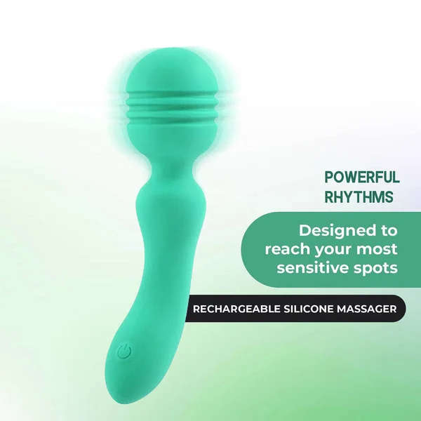 Xciter - Teal - Teal 16.5 cm USB Rechargeable Massage Wand — image 2 of 4