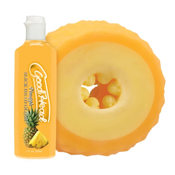 GoodHead Pineapple Blowjob Set - Pineapple Stroker with Pineapple Flavoured Lubricant 30 ml Bottle — image 2 of 6
