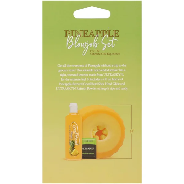 GoodHead Pineapple Blowjob Set - Pineapple Stroker with Pineapple Flavoured Lubricant 30 ml Bottle — image 6 of 6