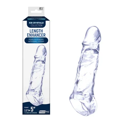 ice crystals 15 inch length enhancer clear 15 inch penis extension sleeve