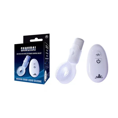 samurai clear vibrating cock ring with wireless remote control