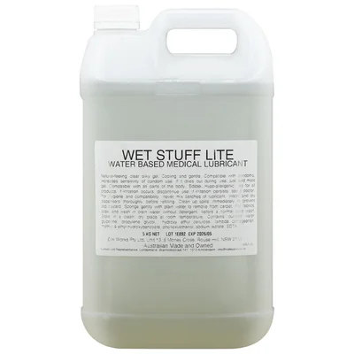 wet stuff lite 5kg bottle water based lubricant 5 kg tube