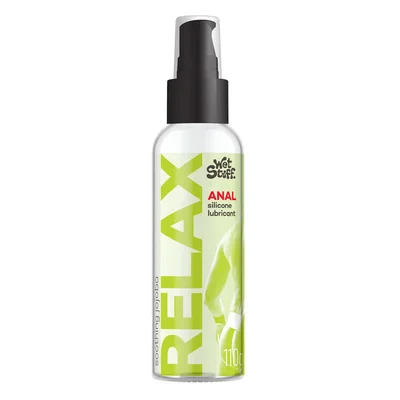 wet stuff relax 110g pump anal silicone lubricant 110 gram pump bottle