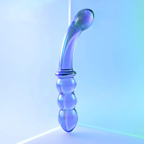 Gender X LUSTROUS GALAXY WAND - Blue/Violet Glass 18.5 cm Double Ended Massager — image 4 of 9