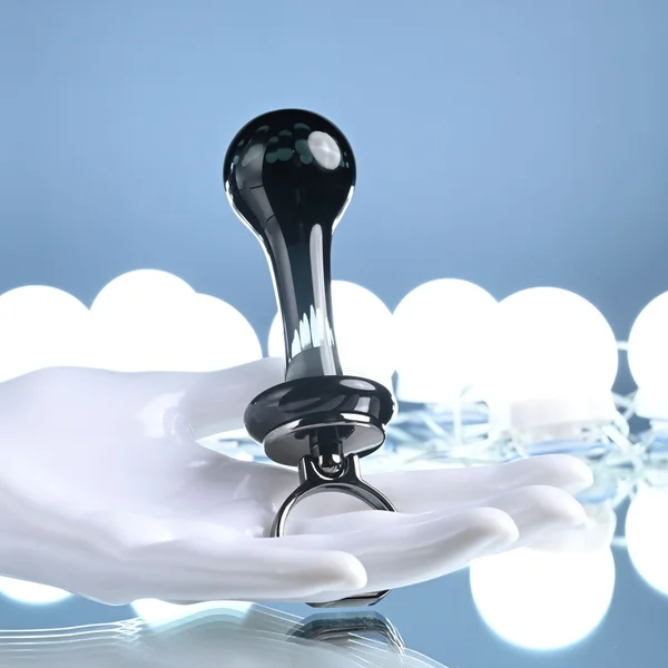 Gender X BLOW POP - Black 12.8 cm Glass Plug with Ring Pull — image 7 of 8