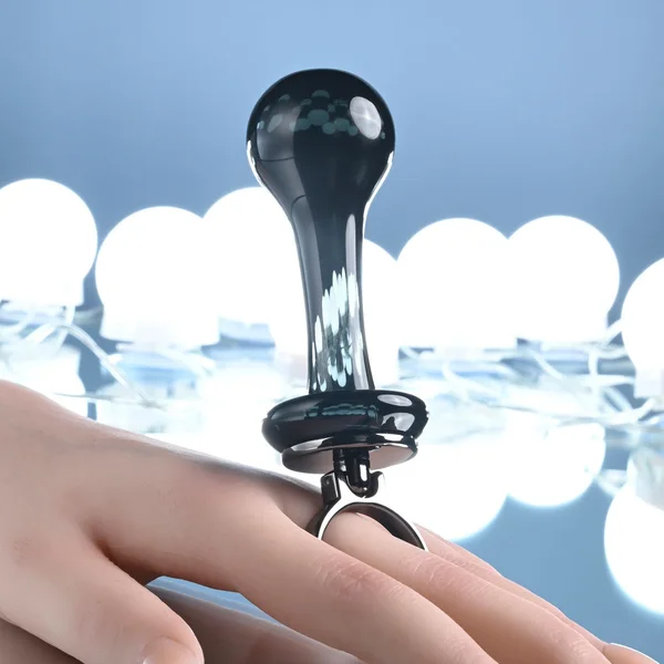 Gender X BLOW POP - Black 12.8 cm Glass Plug with Ring Pull — image 3 of 8