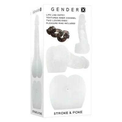 gender x stroke poke clear 20 cm stroker dong