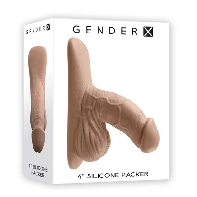gender x 4 silicone packer medium tan 10 cm packer
