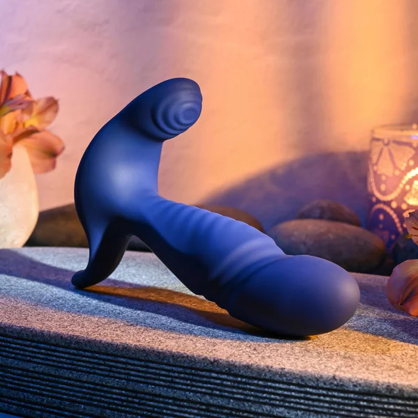 Gender X TRUE BLUE - Blue 13.5 cm USB Rechargeable Thrusting Prostate Massager — image 3 of 9