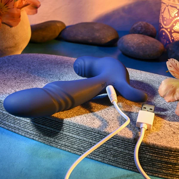 Gender X TRUE BLUE - Blue 13.5 cm USB Rechargeable Thrusting Prostate Massager — image 8 of 9