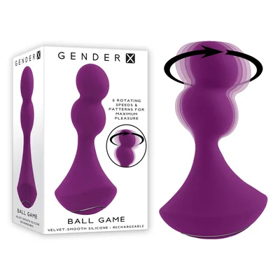 gender x ball game pink 135 cm usb rechargeable vibrating butt plug