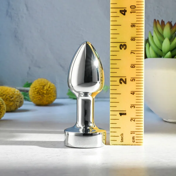 Gender X ROCKIN METAL PLUG MINI - Chrome 7.8 cm USB Rechargeable Vibrating Mini Butt Plug — image 7 of 8