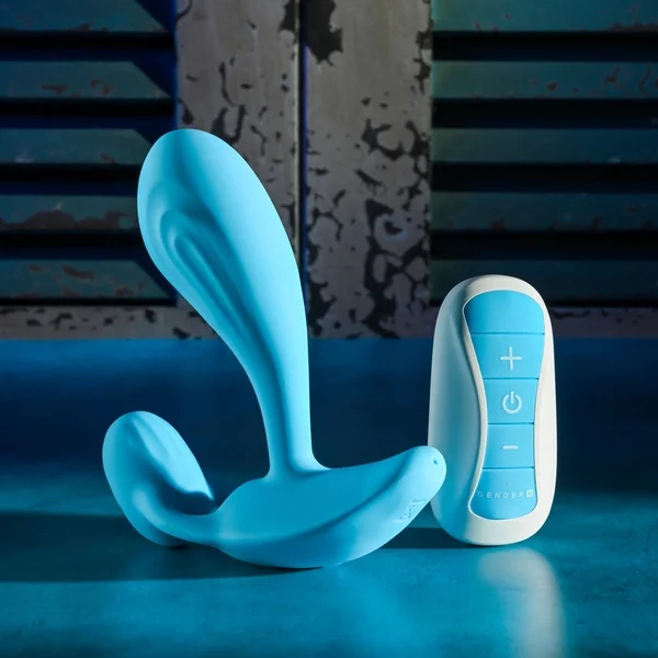 Gender X WEAR ME OUT - Blue 11.1 cm USB Rechargeable Wearable Vibrator with Wireless Remote — image 3 of 8