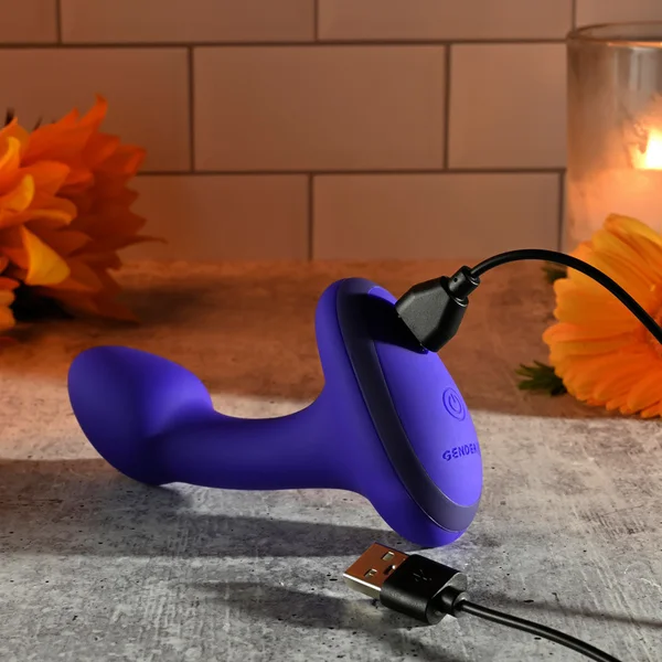 Gender X ANYBODYS PLUG - Blue 11.4 cm USB Rechargeable Vibrating Butt Plug — image 9 of 9