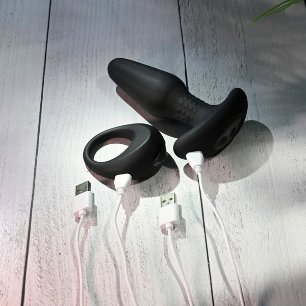 Gender X TEAMWORK - Black USB Rechargeable Rimming Butt Plug & Vibrating Cock Ring — image 8 of 8