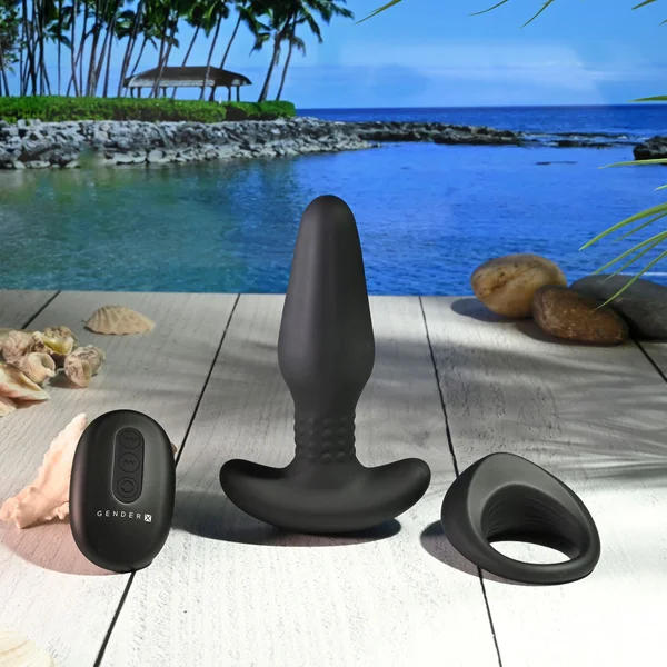Gender X TEAMWORK - Black USB Rechargeable Rimming Butt Plug & Vibrating Cock Ring — image 3 of 8