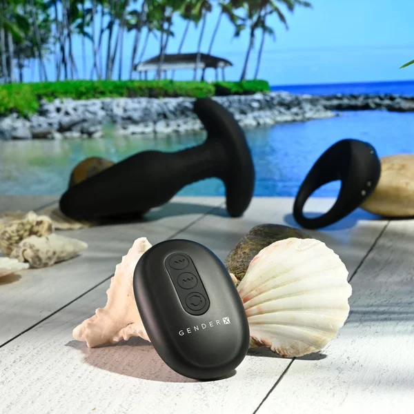 Gender X TEAMWORK - Black USB Rechargeable Rimming Butt Plug & Vibrating Cock Ring — image 6 of 8