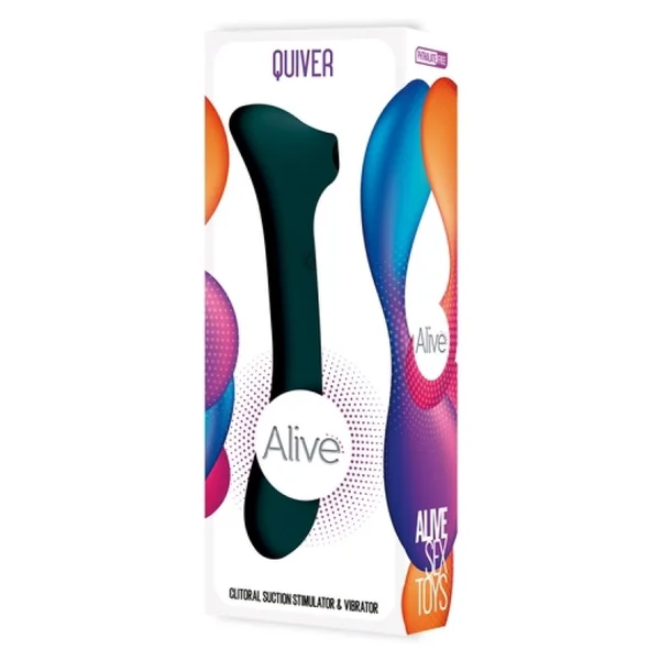 Alive Quiver Suction and Vibration Teal — image 4 of 4