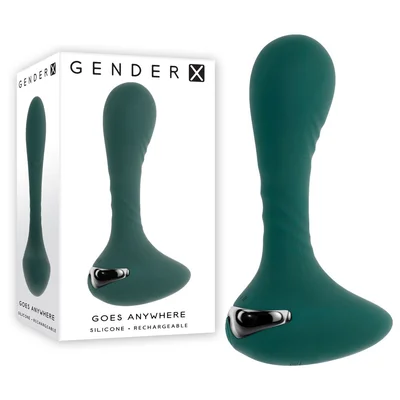 gender x goes anywhere green 124 cm usb rechargeable vibrator