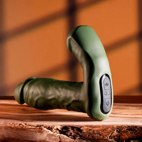 Gender X THE HUNK - Green 15.2 cm USB Rechargeable Thrusting Vibrator with Remote — image 6 of 8