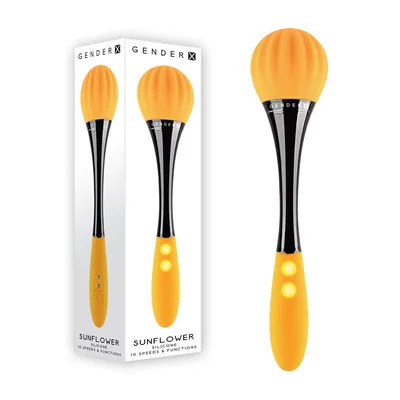 gender x sunflower yellow 20 cm usb rechargeable massage wand