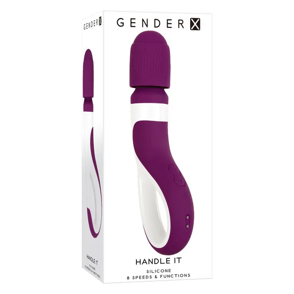 Gender X HANDLE IT - Purple/White USB Rechargeable Massager Wand — image 9 of 9