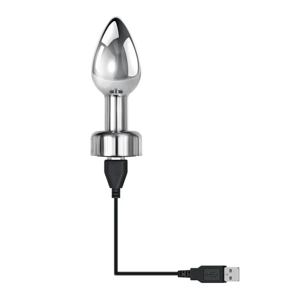 Gender X ROCKIN' METAL PLUG - Metallic 9.3 cm USB Rechargeable Butt Plug — image 9 of 9