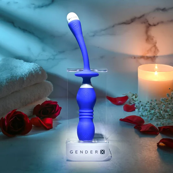 Gender X PLAY BALL - Blue 25 cm USB Rechargeable Thrusting & Vibrating Orbs — image 6 of 9
