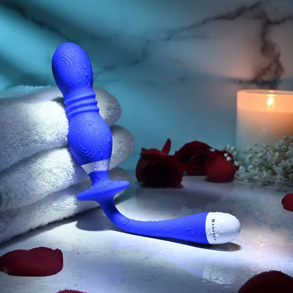 Gender X PLAY BALL - Blue 25 cm USB Rechargeable Thrusting & Vibrating Orbs — image 5 of 9