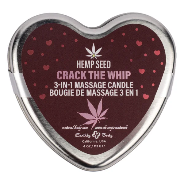 EB Hemp Seed 3 in 1 Massage Heart Candle - Crack The Whip - Crack The Whip (Dew-Kissed Rose, Violet Petals, Warm Amber) - 113 g — image 2 of 2