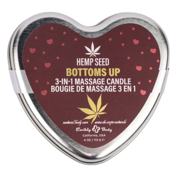 EB Hemp Seed 3 in 1 Massage Heart Candle - Bottom's Up - Bottoms Up (Wild Blueberries, Dewy Meadow-grass, Sweet Wildflowers) - 113 g — image 2 of 2